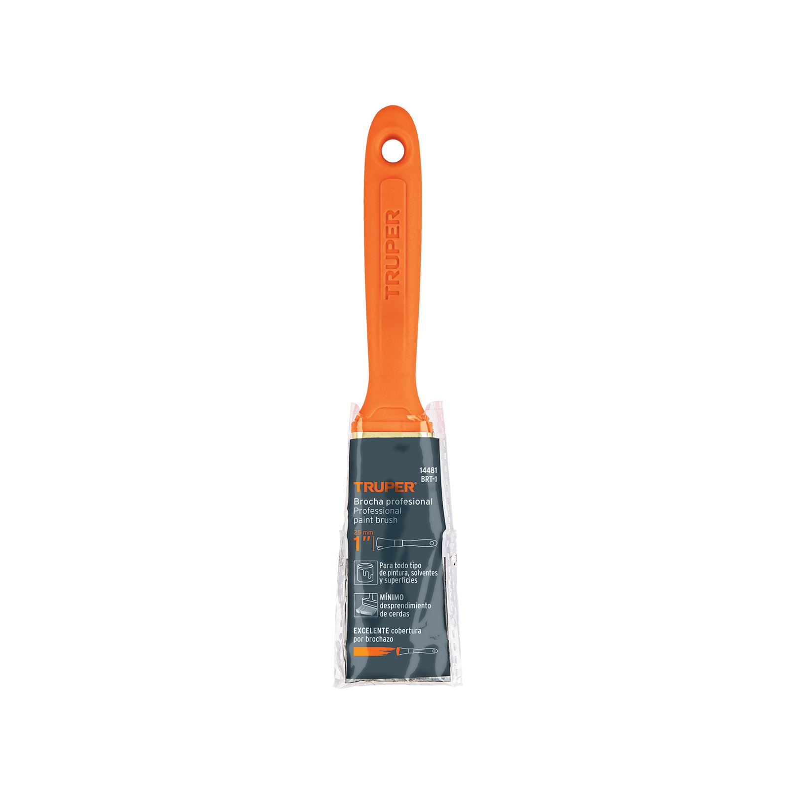 Brocha profesional de 1" con mango de plástico, TRUPER