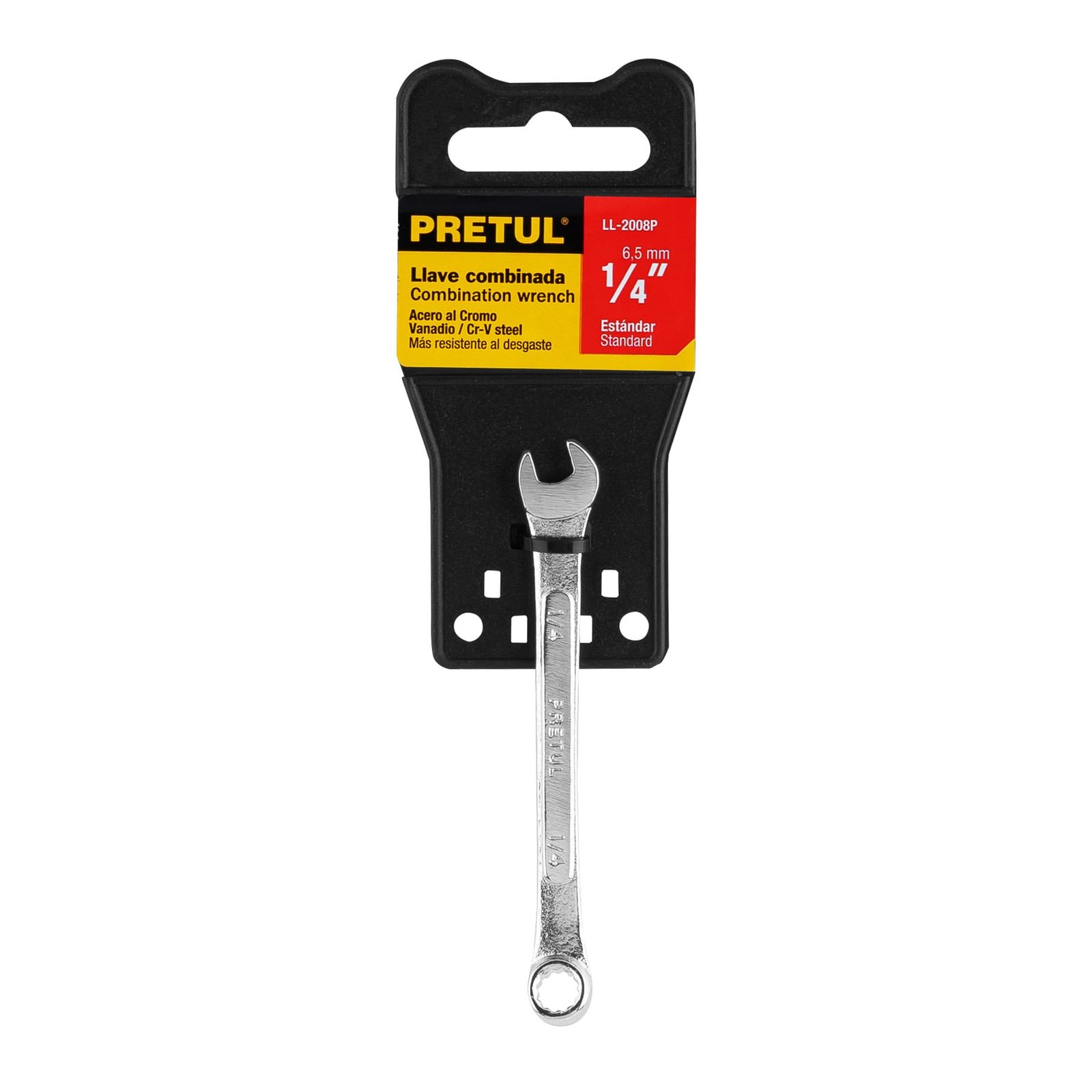 Llave combinada 1/4" x 100 mm de largo, PRETUL