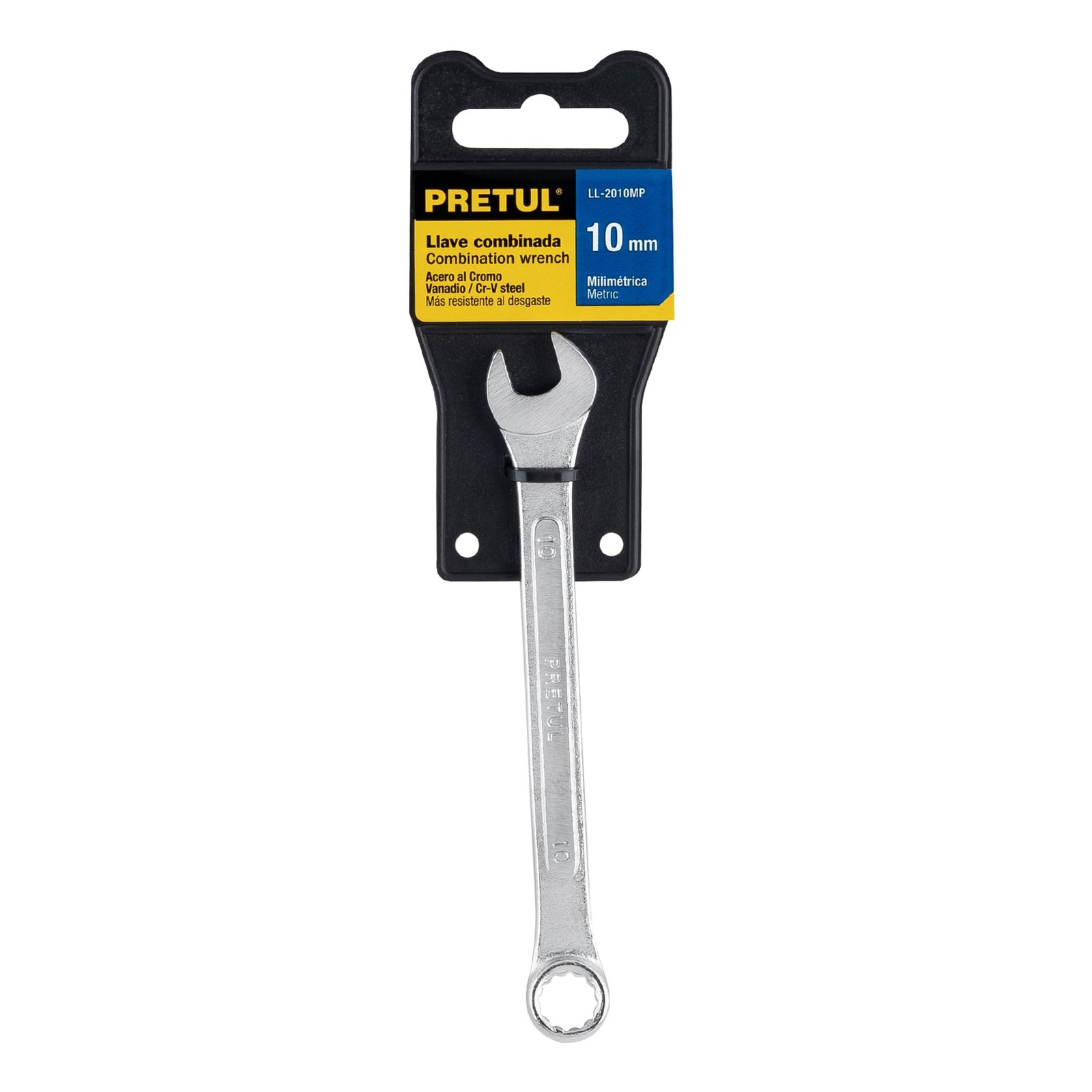 Llave combinada 10 mm x 140 mm de largo, PRETUL