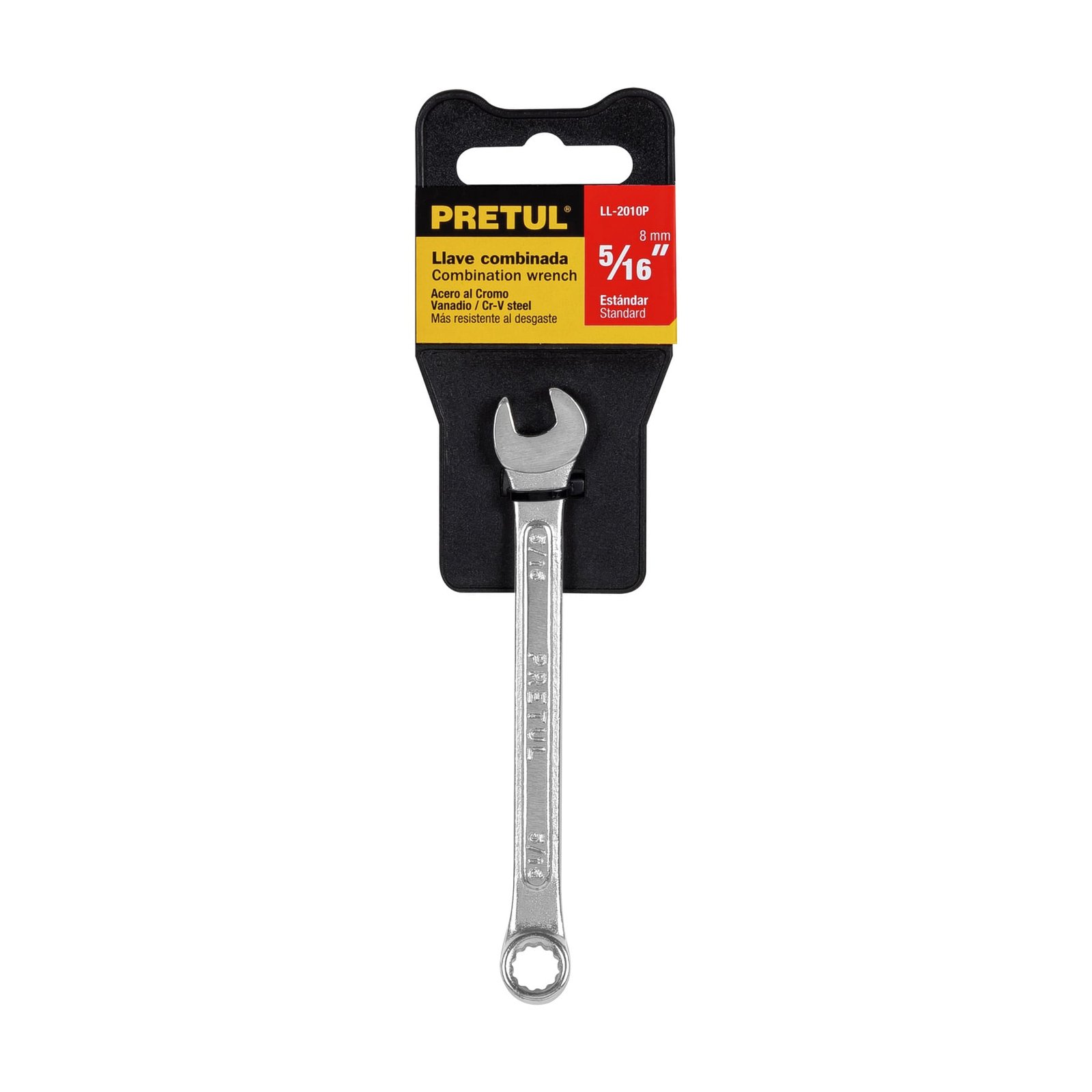Llave combinada 5/16" x 120 mm de largo, PRETUL