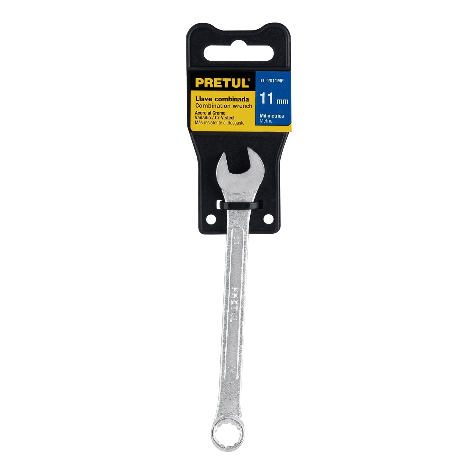 Llave combinada 11 mm x 150 mm de largo, PRETUL