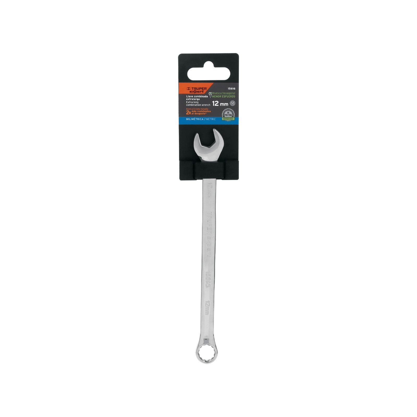 Llave combinada extralarga 12 mm x 193 mm de largo, EXPERT