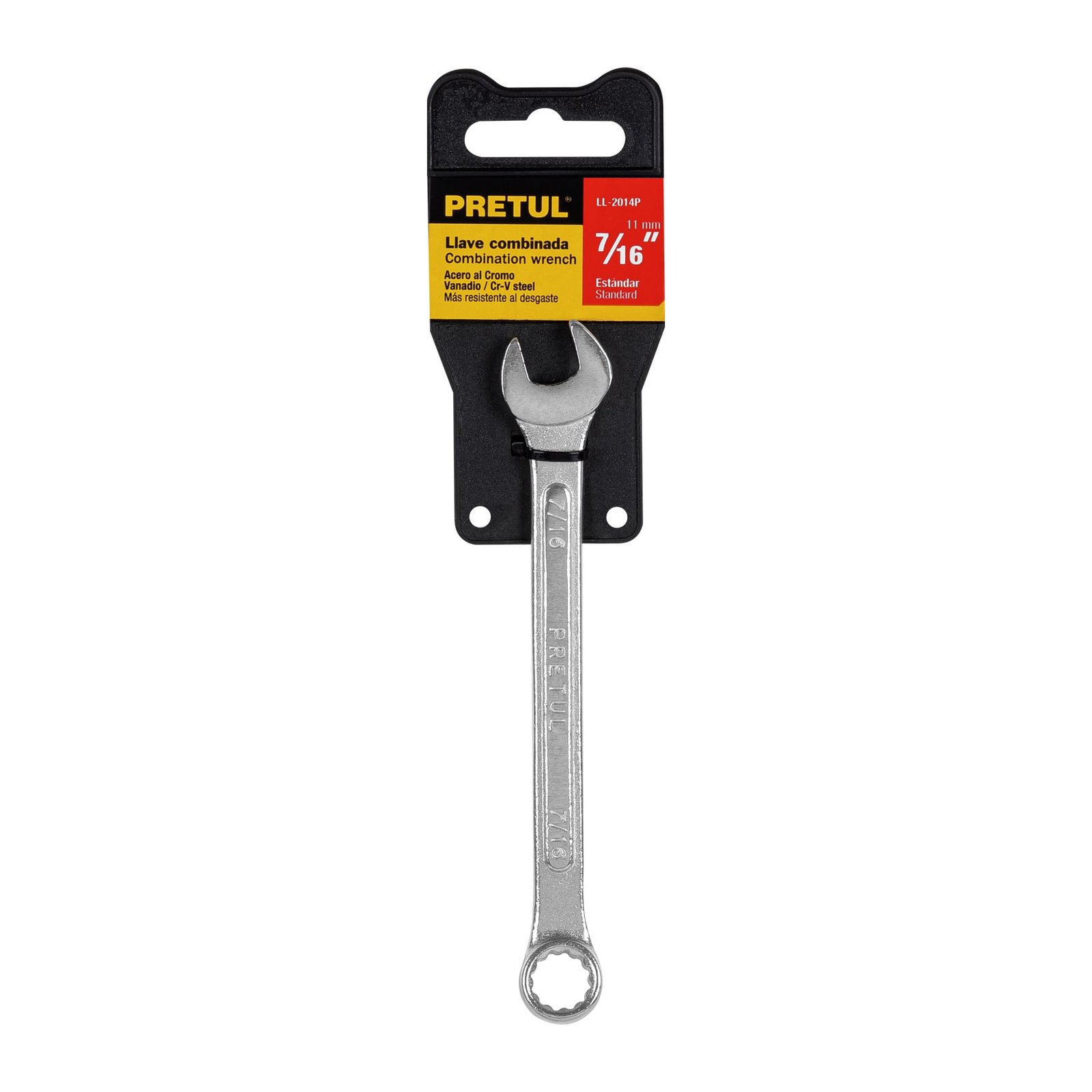 Llave combinada 7/16" x 150 mm de largo, PRETUL