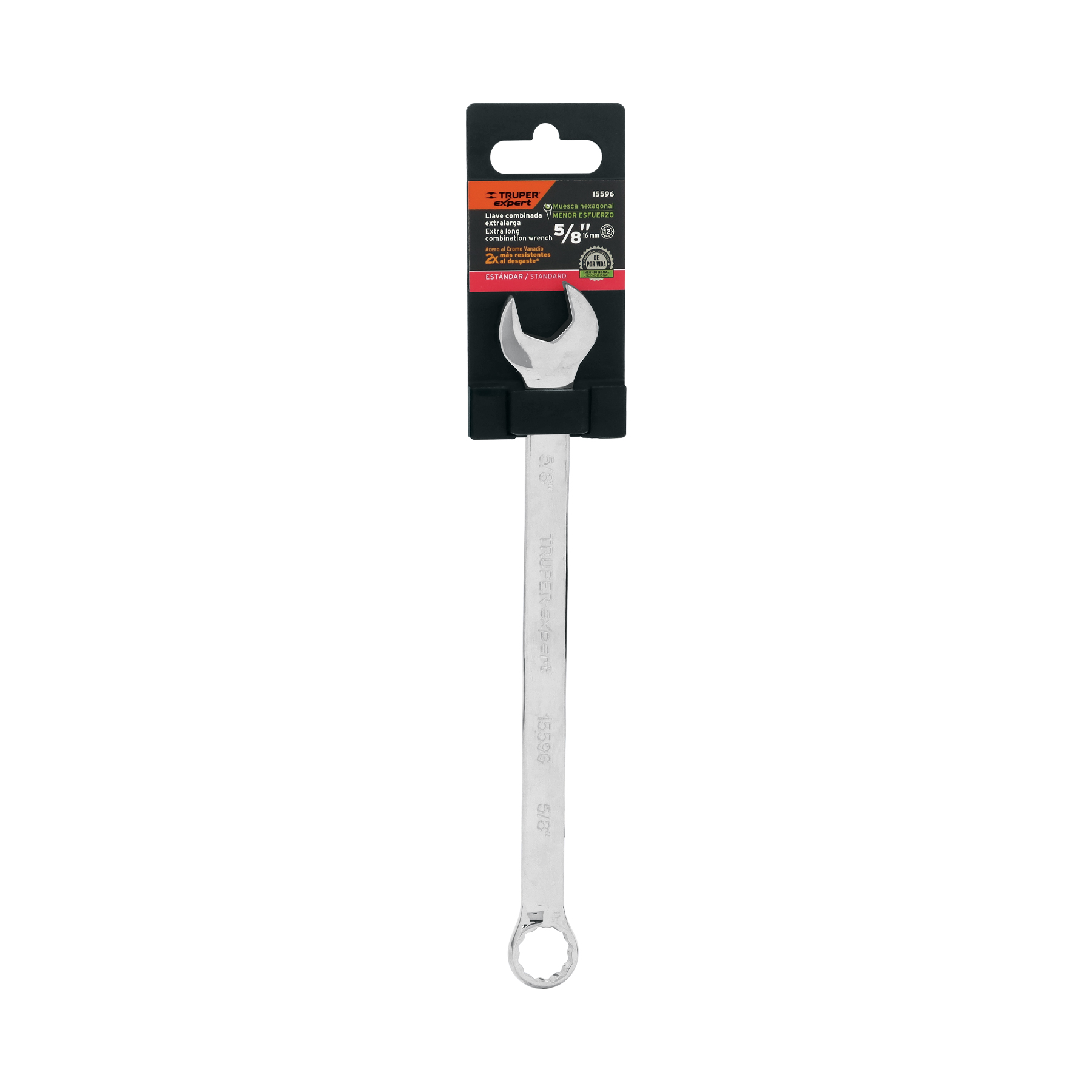 Llave combinada extralarga 5/8" x 240 mm de largo, EXPERT
